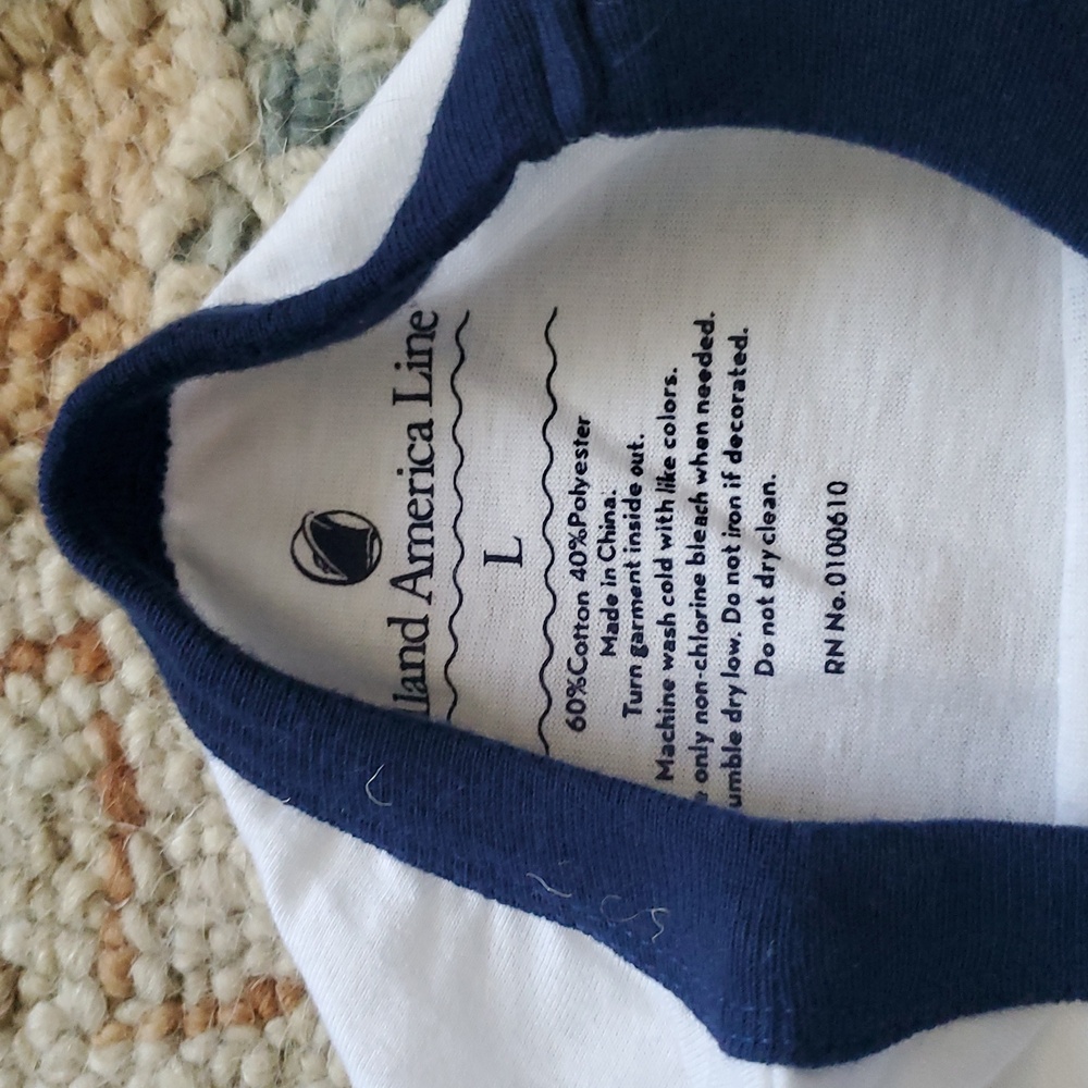 Holland Ameeucan Line Cruise Ship Graphic 3/4 Sleeve Shirt - Picture 3 of 5